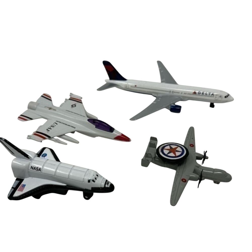 Toy Airplane Set Captain America Delta Jet NASA Rocket Shuttle Planes